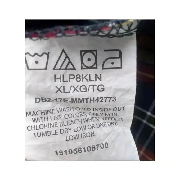 Wrangler Mens Button Down Shirt Multicolor Plaid Long Sleeve Collar Pocket XL - Picture 5 of 5